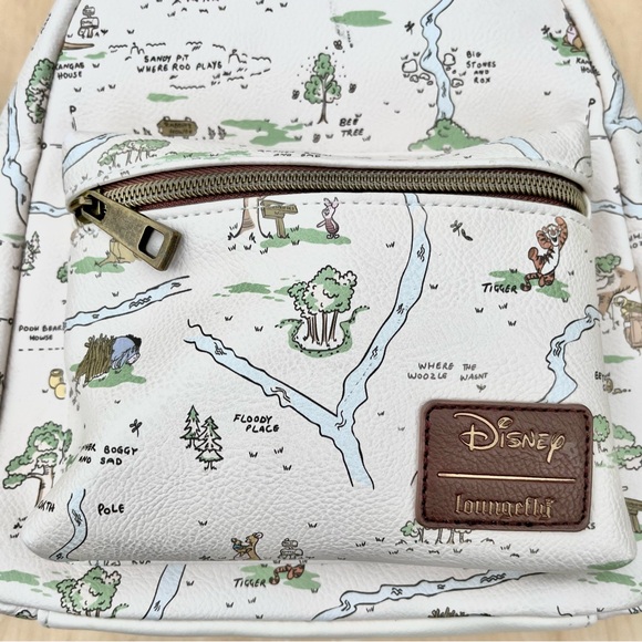 LOUNGEFLY Disney Winnie The Pooh Hundred Acre Wood Mini Backpack Licensed EUC - Picture 10 of 10